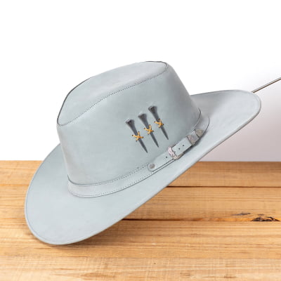 Chapéu Cowboy 3 Cravos em Couro – Semi-curva Preto | L Jacó