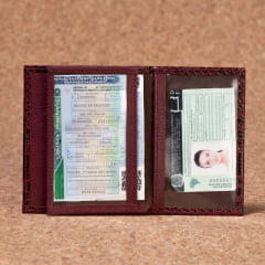 Porta Documentos Em Couro Vinho - PD-3023