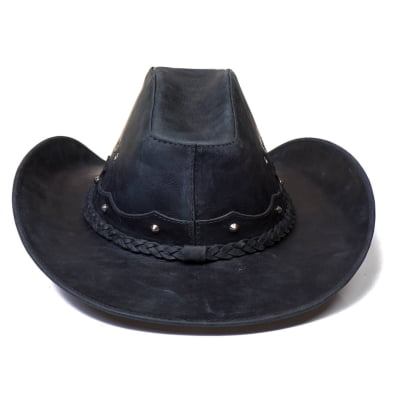 Chapéu Country Premium em Couro Fossil Envelhecido  