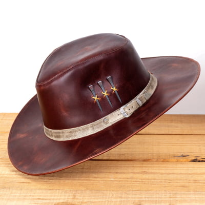 Chapéu Cowboy 3 Cravos em Couro – Bandinhas | L Jacó