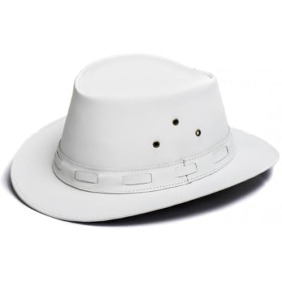 Chapéu Em Couro Liso Modelo Aba Curta Preto L Jacó So-355