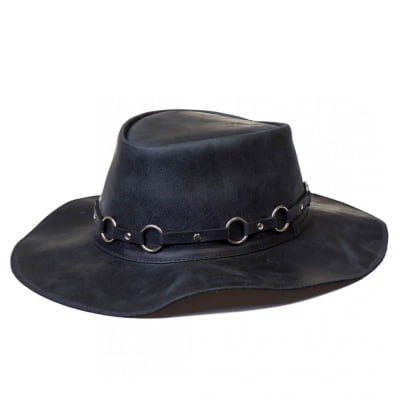 Chapéu Rock em Couro Fossil Envelhecido Modelo John Bonham